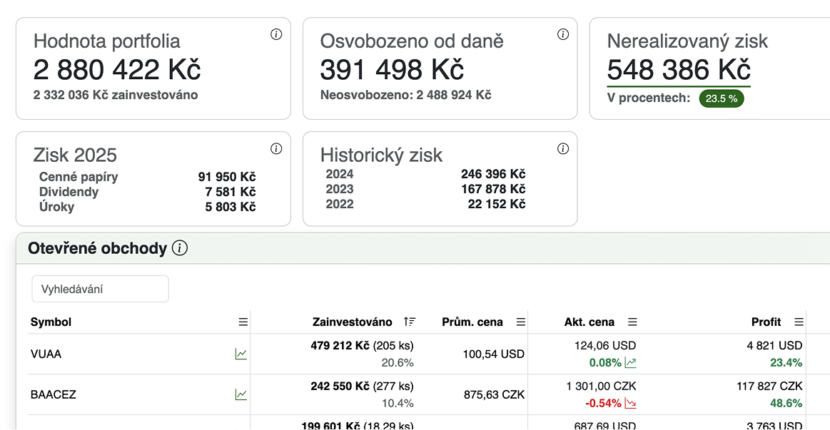 Portfolio na jednom místě